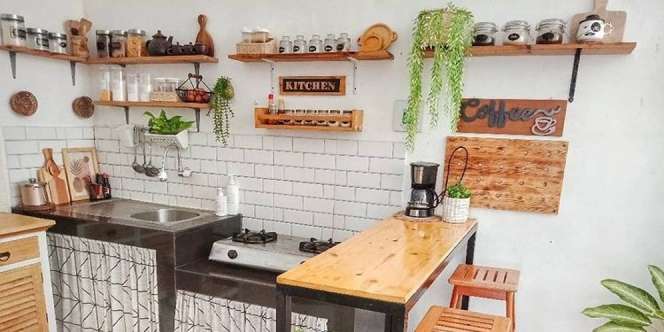 Ide Dapur Mungil Bernuansa Segar, Bikin Semangat Masak
