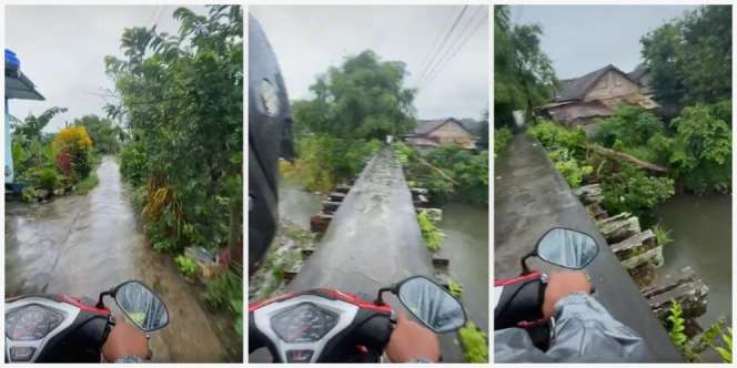 Motor Melintas Jembatan 'Penghubung ke Dimensi Lain', Tambah Mengerikan Lihat Rekaman yang Dibonceng