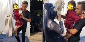 Momen Pria Gendong Anak Hadiri Pernikahan Mantan Istri, Sikapnya Banjir Pujian!