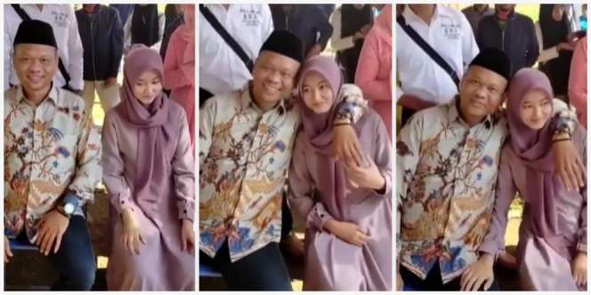 Viral Kemesraan Pria Paruh Baya Nikahi Gadis Cantik Muda Belia, Bikin Nangis Jomblowan Akut di Luar Sana