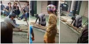 Aksi Emak-Emak Pasang Palang Kayu di Teras Biar Tamu Hajatan Tetangga Tak Duduk Picu Polemik