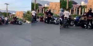 Apesnya Siswi Angkat Motor Habis Tabrakan Malah Putar Gas dan Tubrukan Lagi