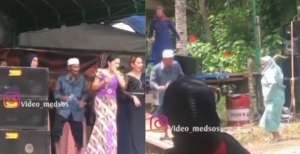 Asyik Joget dengan 3 Biduan Cantik Ketahuan Istri, Kakek Auto Ciut dan Langsung Turun Panggung