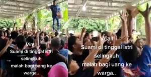 Ditinggal Selingkuh Istri, Pria di Jawa Timur Luapkan Kekecewaan dengan Bagikan Uang ke Warga, Cek Faktanya!