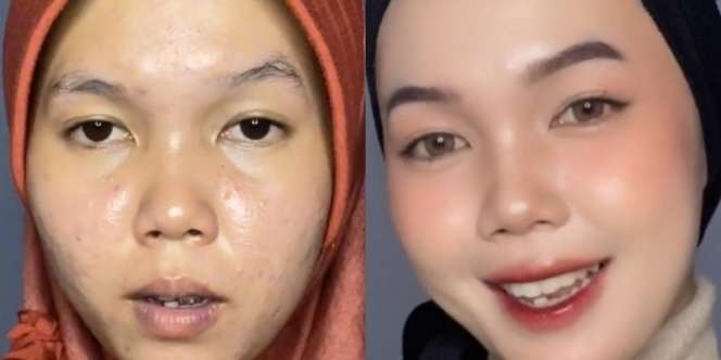 Viral Transformasi Makeup Cewek Ini Bikin Melongo, Tapi Ada yang Bikin Salfok di Bibir: 'Yah Dilalerin'