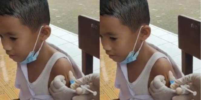 Viral Bocah SD Tak Mempan Disuntik Jarum Vaksin