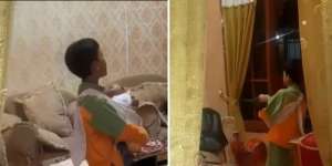 Aksi Bocah Hafalan Alquran Sambil Gendong Adik Banjir Doa dan Pujian