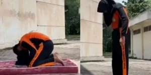 Aksi Kocak Siswa Olahraga Online Pakai Joki, Kerudung Lepas, Eh Ternyata Laki