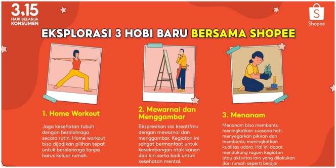 Asah Kreativitas dan Hilangkan Mood Sekaligus, Yuk Mulai Hobi Menggambar bareng Shopee 3.15 Hari Belanja Konsumen