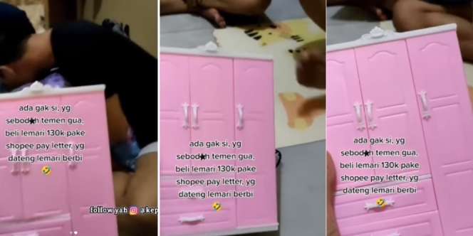 ‘Ketipu’ Beli Lemari Rp130 Ribu yang Datang Lemari Barbie (UDAH DIBUAT)