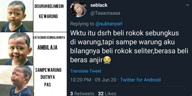 8 Cerita atau Meme Lucu Nostalgia Masa Kecil Saat Disuruh Emak Beli di Warung
