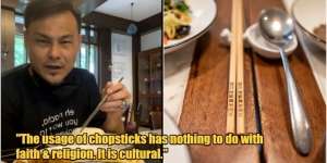 Disebut Haram karena Makan Pakai Sumpit? Aktor Ini Beri Jawaban Menohok