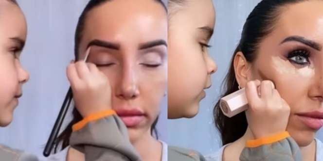 Bocah 5 Tahun Merias Ibunya Jadi Mirip Rihanna, Keren!