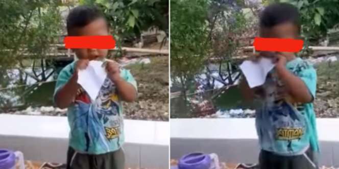 Viral Balita di Bekasi Gemar Makan Kertas, Styrofoam, hingga Sandal