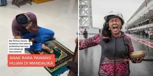 Viral! Sosok Anak Rara Pawang Hujan MotoGP Mandalika, Menangis Haru Ibunya Bisa Go Internasional