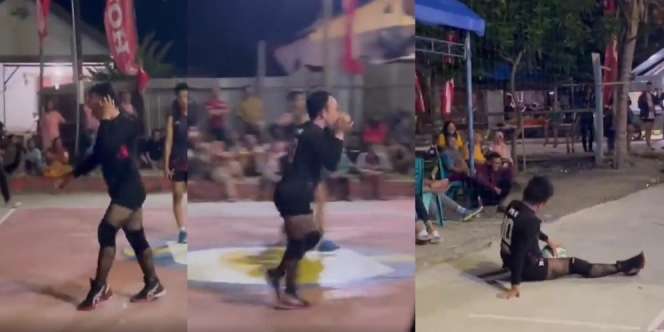 Aksi Ngakak Pemain Voli Tarkam Pria Bergaya Gemulai, Serasa Mau Bawa Pulang Buat Pajangan