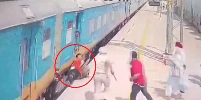 Video Menegangkan Detik-Detik Penyelamatan Penumpang yang Terseret Kereta