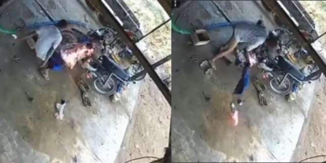 Aksi Montir Padamkan Motor yang Terbakar Bikin Ngakak, Refleks Lepas Celana Kolor, Netizen: Kenapa Mesti Celana?