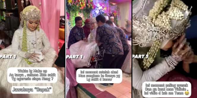 Viral Momen Haru Pengantin Wanita yang Harus Saksikan Akad Pakai Kursi Roda