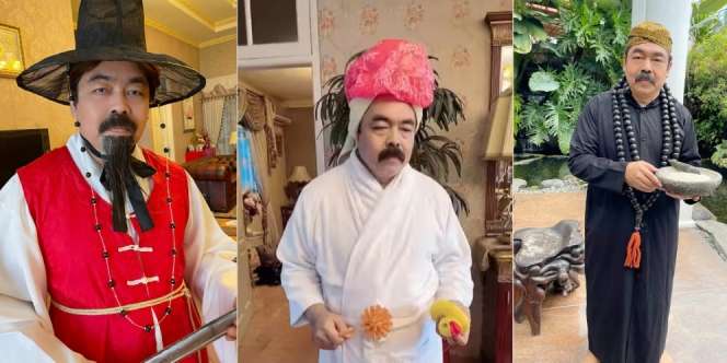 7 Gaya Kocak Adam Suseno Cosplay Karakter, Ada Prajurit Korea sampai Pawang Hujan