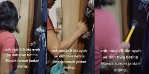 Heboh, Wanita Baru Lahiran Ngamuk Suami Selingkuh dalam Kamarnya, Rusak Gagang Pintu Pakai Ulekan dan Sapu