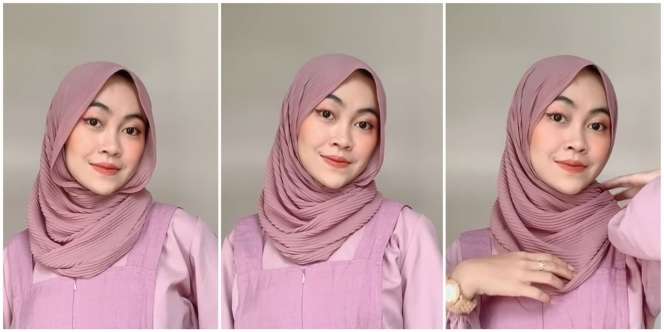 Aneka Cara Pakai Jarum Pentol pada Pashmina 