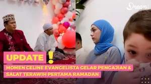 Momen Celine Evangelista Gelar Pengajian dan Sholat Terawih Pertama Ramadan