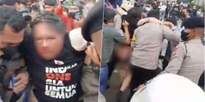 Detik-Detik Dosen UI Ade Armando Dikeroyok di Tengah Massa Demo 11 April, Celananya Dilucuti