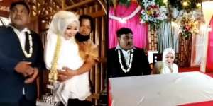 Viral Video Pria Nikahi Wanita Tanpa Kaki, Warganet: The Real Cinta Tak Pandang Fisik