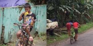 10 Potret Unik Orang Naik Sepeda, Aksinya Bikin Melongo!