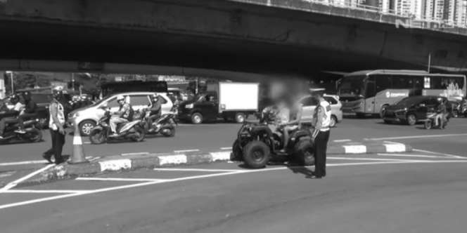 Ditilang Karena Naik ATV, Pengendara Tantang Minta Langsung Dibawa ke Polda
