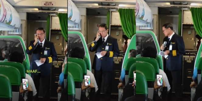 Viral! Tangisan Haru Penerbangan Terakhir Sang Pilot Kapten Hanafi Herlim, Setelah Pengabdian 42 Tahun