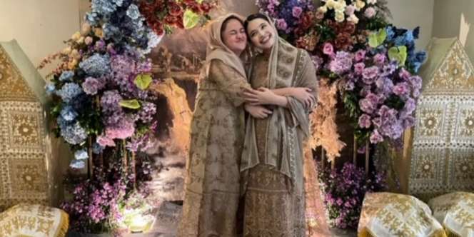 Cantik! Penampilan Marshanda Berhijab di Pengajian Sang Adik