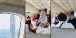Video Mendebarkan Pintu Pesawat Terbuka Saat Terbang, Dua Penumpang Sekuat Tenaga Menahan Sampai Mendarat