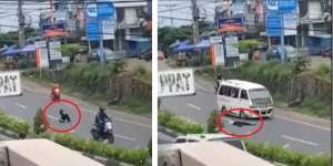 Heboh Wanita Muda Nekat Rebahan di Tengah Jalan Ramai, Sikap Para Pengendara Jadi Sorotan