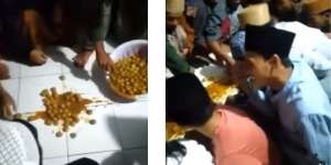 Heboh! Makanan Disajikan di Lantai Diduga untuk Santri, Warganet: Bukan Ajaran Islam
