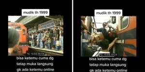 Potret Mudik Lebaran 1999, Berdesakan Naik Kendaraan Umum