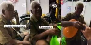 Diberi Makanan, Reaksi Kakek Penjual Balon Ini Bikin Publik Tertampar