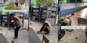 Bikin Terenyuh, Kakek Penjaga Masjid Tuna Netra Ini Selalu Tata Alas Kaki Jamaah Setiap Pulang