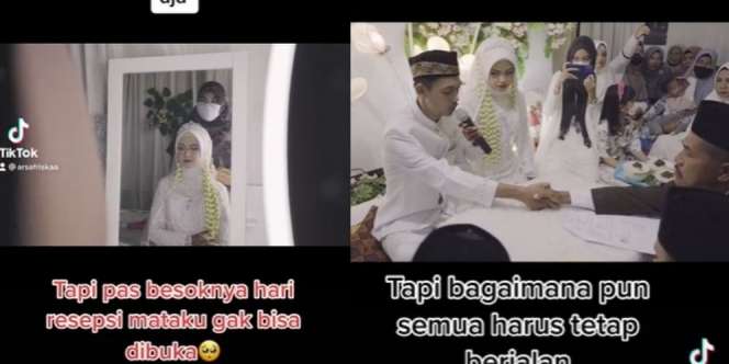 Wanita Ini Mendadak Tak Bisa Membuka Mata di Hari Pernikahan, Warganet: Kena Guna-Guna
