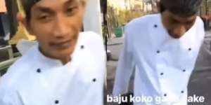 Pria Kenakan Baju Koki Saat Lebaran, Warganet: Mungkin Typo Waktu Beli Online