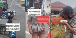 Menatap Langit Seolah Berdoa Biar Bisa Makan, Si Bapak Seketika Dapat Traktiran