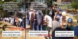 Viral Video Kakek Nenek Punya 256 Cucu dan Cicit, Sungkem Lebaran Bak Kumpul Sekampung