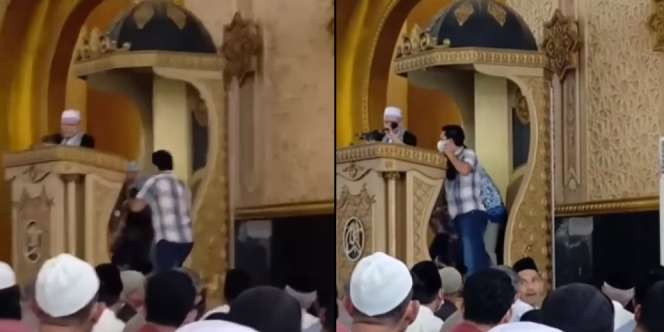 Heboh Wanita Ngamuk Rebut Mikrofon Khatib Saat Sholat Jumat, Warganet: Pengen Unjuk Bakat