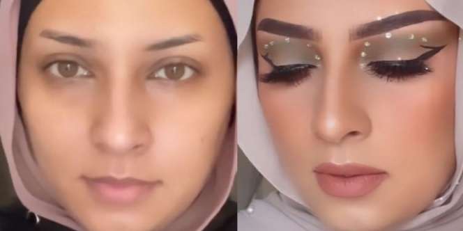 Transformasi Makeup Arabian Bold Look Bikin Warganet Melongo