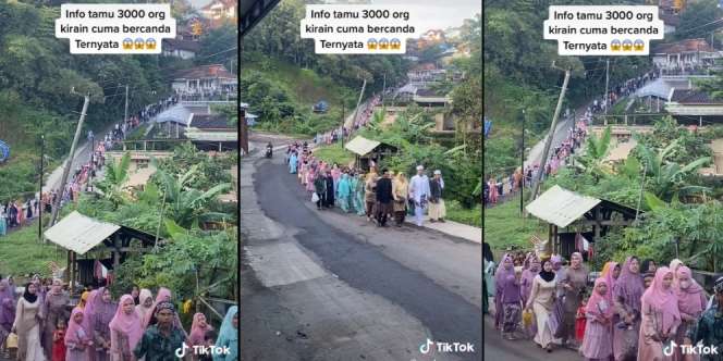 Bak Bubaran Konser, Mempelai Pria Bawa Rombongan Pengantar Sampai 3.000 Orang