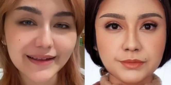 TikToker Ditantang Rias Wajah Mirip Nagita Slavina, Foto Kelimanya Bikin Melongok