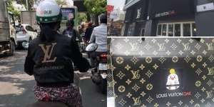 8 Potret Lucu Orang Pakai Merek Louis Vuitton KW, Malah Bikin Ngakak!