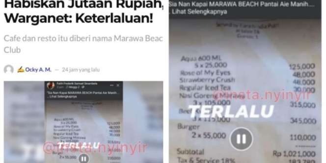 Habiskan Rp1,2 Juta, Pengunjung Protes Makan di Beach Club Raffi Ahmad Terlalu Mahal