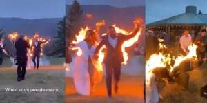 Heboh Pasangan Pengantin Bakar Diri di Tengah Resepsi
